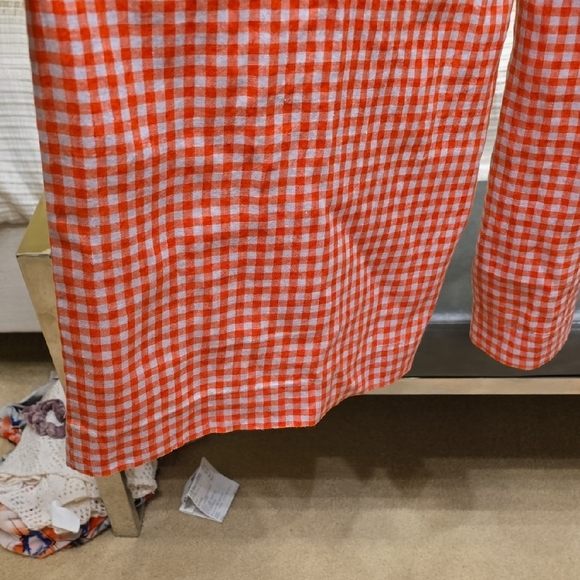 J. Crew Red and Gray Gingham Jumpsuit - Picture 6 of 16